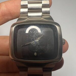 Nixon silver men’s watch *scratched*